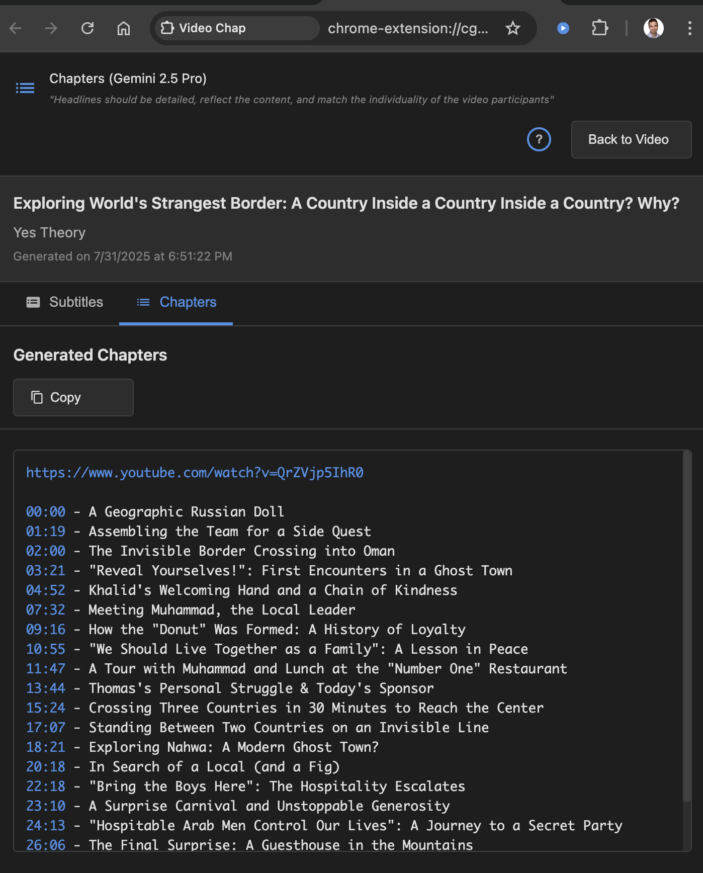 Generated Chapters